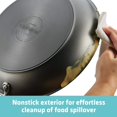 thumbnail image 3 of Circulon 81401 14" Helper Handle Hard Anodized Aluminum Skillet, 14 Inch, Oyster Gray, 3 of 9