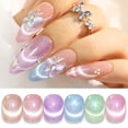 thumbnail image 1 of Set de esmaltes de uñas en gel Double Rhythm Cat Eye, 6 colores, 7,5 ml, 1 of 9