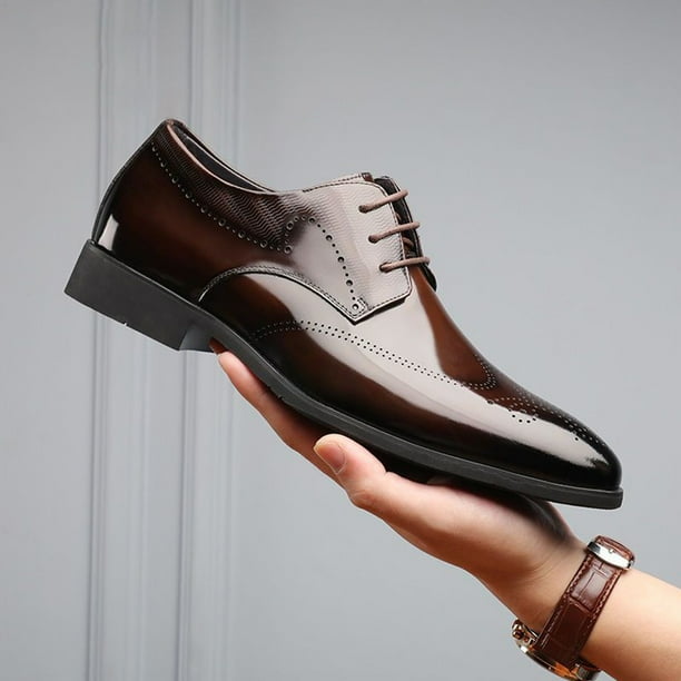 BOBOGOJP Men's Casual Shoes Formal Cap Toe Oxford Dress Shoes for