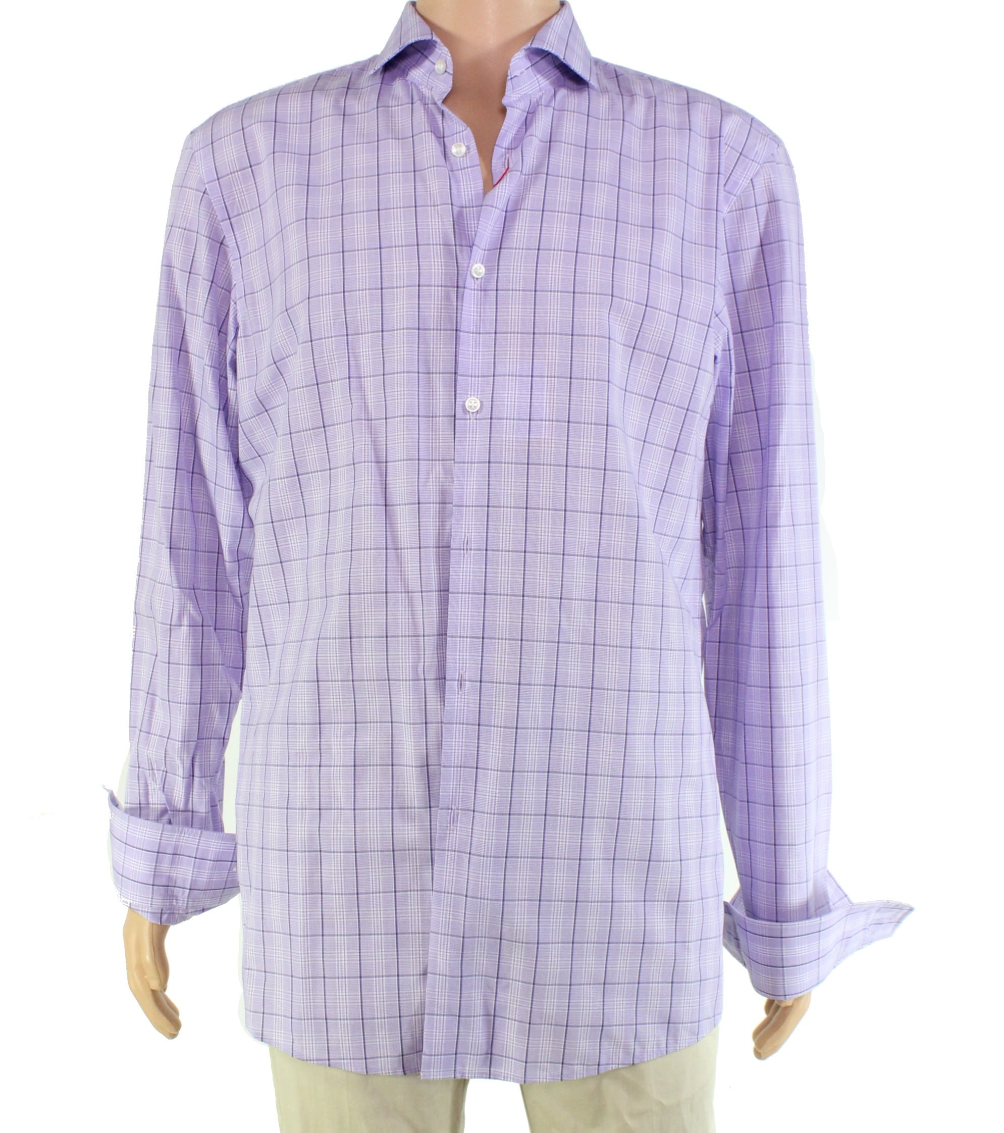 Hugo Boss Dress Shirts Mens Dress Shirts SharpFit Plaid Print 16 1/2