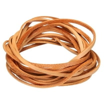3.3 Yards 3mm Flat Leather Cord, Leather Lacing Strips for DIY Making Crafts Pure Brown
