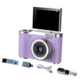 thumbnail image 4 of Cámara digital,Cámara digital 4K para fotografía,48 MP,720p,1080p,Cámara para vlogging con pantalla abatible de 180 degree y zoom digital de 8x,Pantalla de 2,4 pulgadas,filtros integrados,modo, 4 of 9