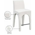 thumbnail image 2 of Meridian Furniture Gramercy Cream Linen Textured Fabric Stool, 2 of 9