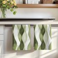 thumbnail image 7 of Sage Green Stripes Kitchen Towels Set of 4, Retro Farmhouse Abstract Ripple Absorbent Dish Towels for Kitchen, Microfiber Hand Towel, Quick Drying Tea Towel for Cleaning Decorative Dishcloths, 7 of 7