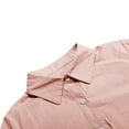 thumbnail image 6 of Womens Casual Button Down Long Sleeve Blouses Cotton Collar Tops Work Drop Shoulder Shirt Solid Color Loose Clothes (Pink XL), 6 of 8