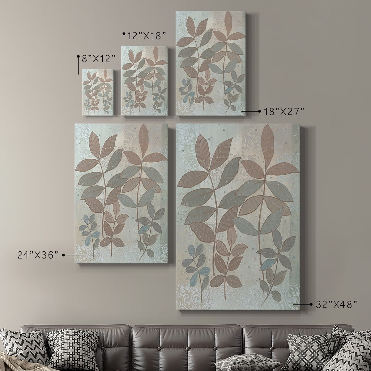 Leaf Cluster II Premium Gallery Wrapped Canvas - Ready to Hang