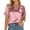 Pink, variant on Womens Summer Tops T Shirts Short Sleeve Timeless Solid Crewneck Lightweight Tees