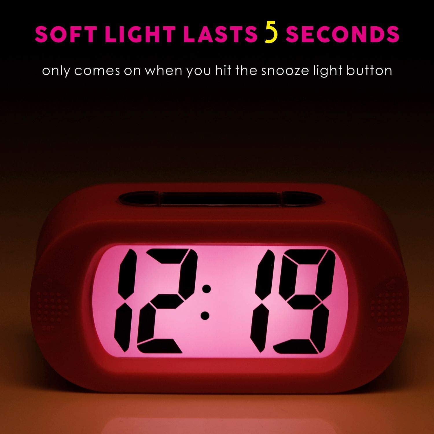 Digital LCD Travel Alarm Clock with Snooze Good Night Light Sound Alarm Hot Sale
