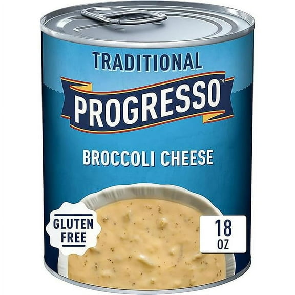 Progresso Traditional, Broccoli Cheese Canned Soup, Gluten Free, 18 oz.