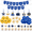 Blue, variant on Graduation Party Class of 2026 Decorations,Congrats Grad Banner,Graduation Hanging Swirl, Balloons and Cupcake Toppers for Graduation Party Supplies Blue