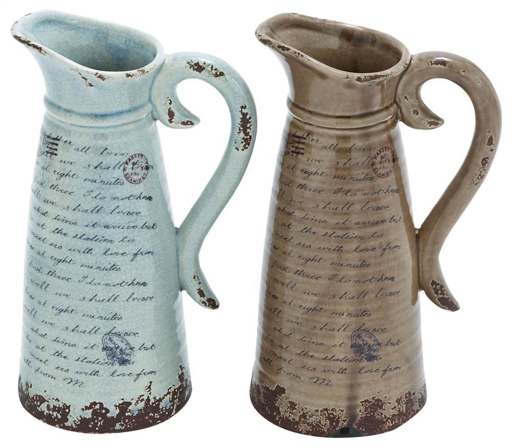 2Pc Decorative Pitcher Set