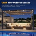 thumbnail image 5 of MELLCOM Pergola Louvered 10x12, Aluminum Hardtop Pergola with Adjustable Roof for Sun & Rain Shade, Outdoor Gazebo with Integrated Drainage System, Modern Rustproof Patio Canopy Carport, 5 of 6