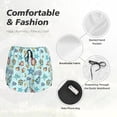 thumbnail image 4 of Susaid Sea Shells 2 Print Women's High Waisted Running Shorts Quick Dry Athletic Gym Track Workout Shorts Zip Pocket-XX-Large, 4 of 7
