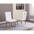 thumbnail image 5 of 63"x 39" Rectangular Clear Glass 5pc Dining Set with Gold Stainless Steel, 5 of 5