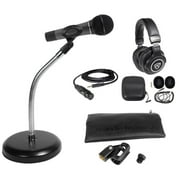 Audio Technica ATM510 PC Podcasting Podcast Microphone+Gooseneck+Headphones