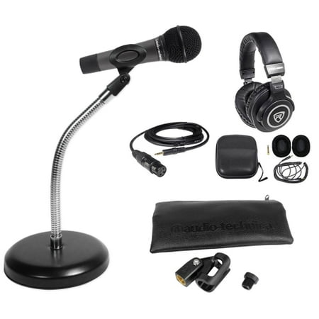 Audio Technica ATM510 PC Podcasting Podcast Microphone+Gooseneck+Headphones