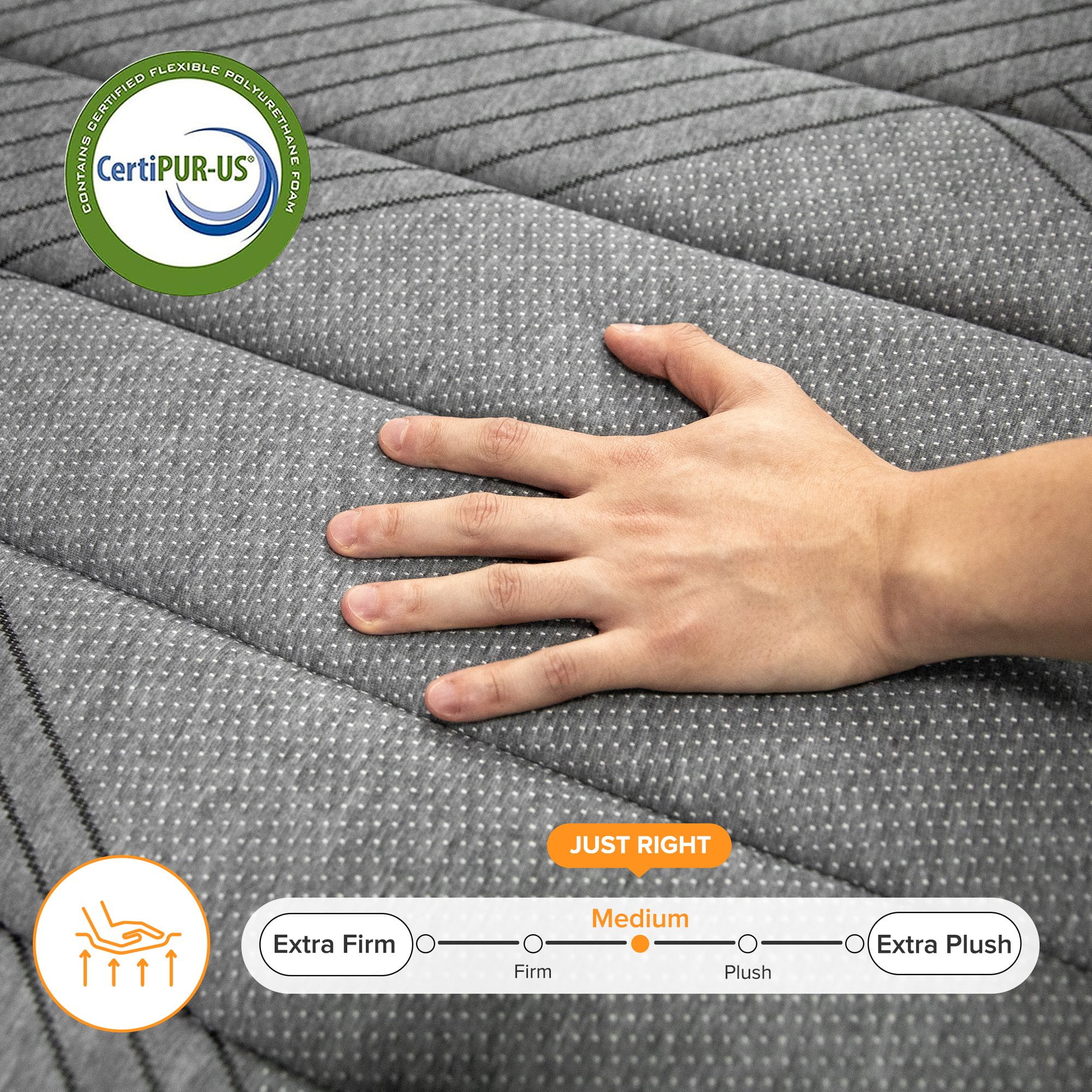 Babo Care King Mattress, 10 inch Gel Memory Foam Hybrid Mattress for Comfort Sleep & Pressure Relief, Medium Firm, CertiPUR-US