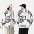 thumbnail image 6 of Sigee Moose Kissing Under Mistletoe Print UPF50+ Men's Sun Protection Hoodie Shirt SPF UV Shirt Long Sleeve Fishing Outdoor Lightweight, S-3XL, 6 of 9
