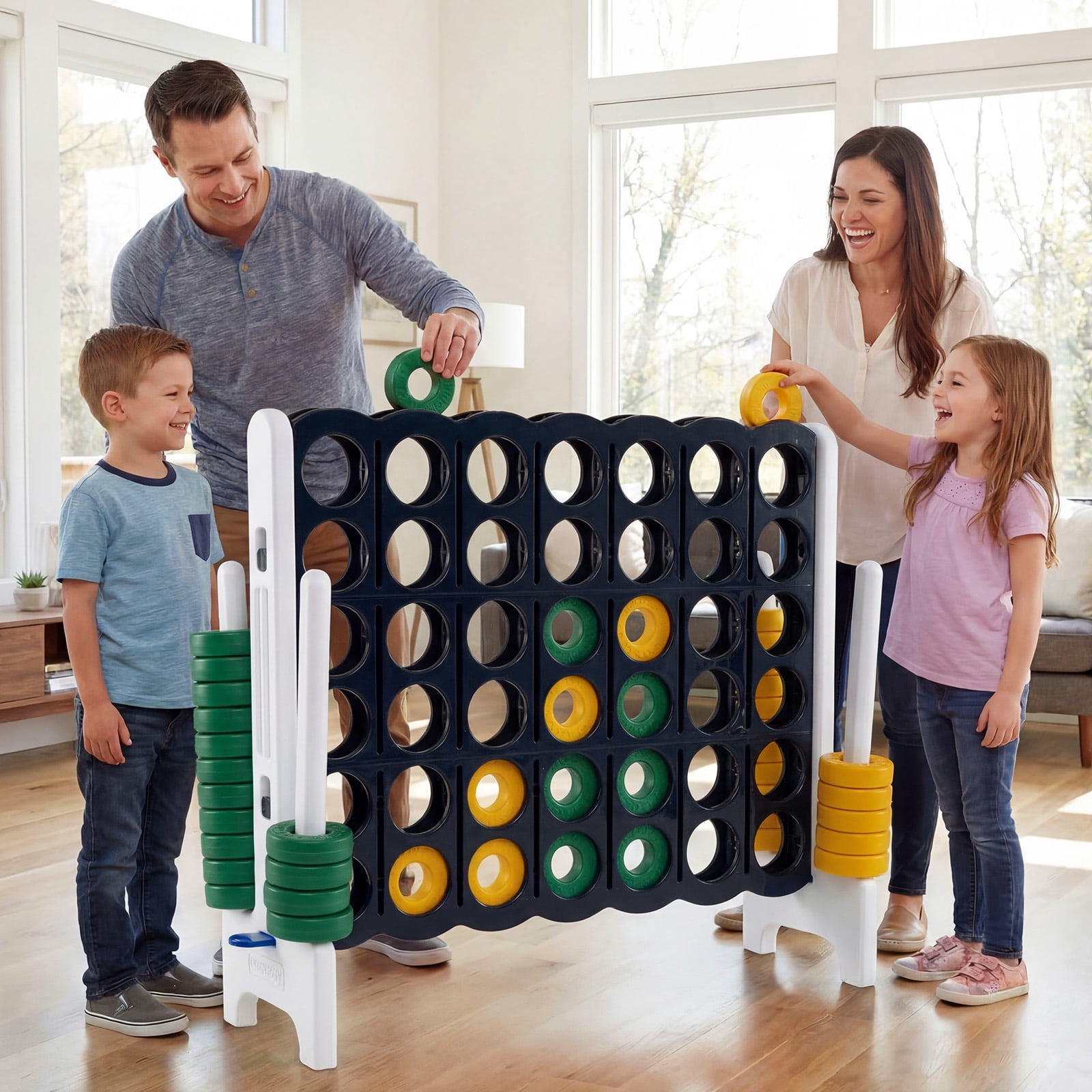 Costway Jumbo 4-to-Score 4 in A Row Giant Game Set Outdoor Indoor Kids Adults Family Fun