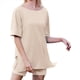 thumbnail image 3 of Conjunto de Dos Piezas para Mujer, Ropa de Verano 2025, Camisetas Extragrandes con Cuello en V, Pantalones Cortos Estilo Motero, Ropa de Estar Cómoda Albaricoque M, 3 of 9