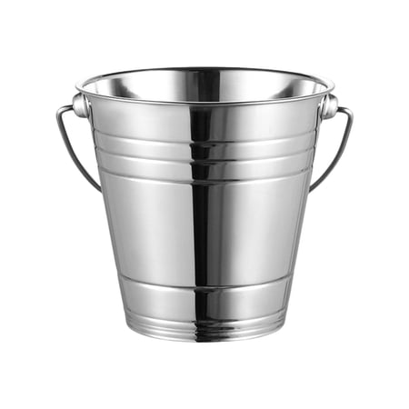 Fiocias Ice Bucket Beer Bucket Keep Ice Cooling Longer Metal Beverage Tub Metal Ice Pail 2500ML