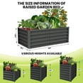 thumbnail image 2 of Raised Garden Bed Outdoor, Galvanized Raised Garden Bed for Gardening, Rectangular Metal Planter Box for Planting Plants Vegetables and Flower 1PC/2PCS, 2 of 9