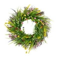 thumbnail image 2 of perfeclan Front Door Spring Wreath Artificial Wreath Simple Fashion Hanging Flower Wreath for Garden Celebration Patio Diameter 40CM, 2 of 9