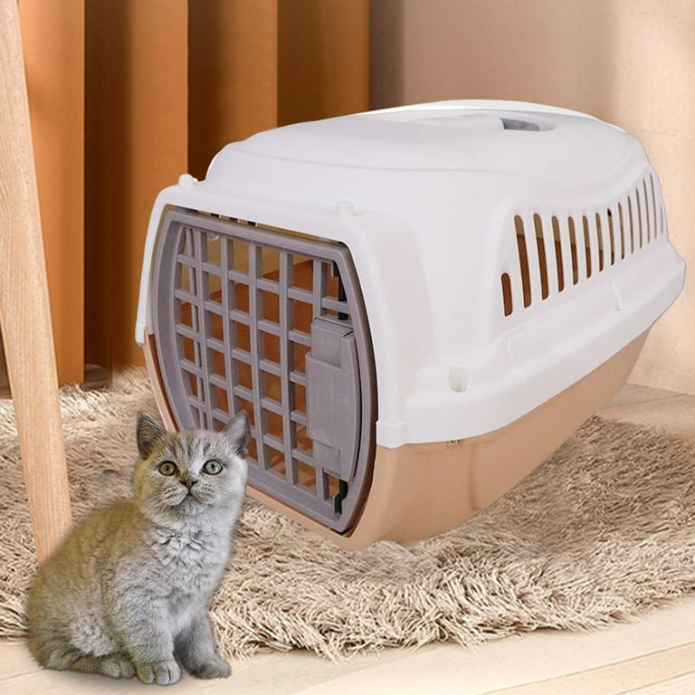 Petprsco Large Cat Carrier Hard, Plastic Portable Dog Crate 22 with Soft  Blanket and Hanging Kennel Bowl for Cats Small Dogs Puppies Kittens - Yahoo  Shopping