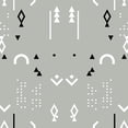 thumbnail image 2 of 3S Brother's Kitchen Valance BOHO Printed Set of 3 Hanging Rod Pocket & Back Tab Window Décor Valances Tiers Café Curtains -Made in Turkey 0033( Grey 50"x14" Valance - 2 Tiers 24"x30"), 2 of 4