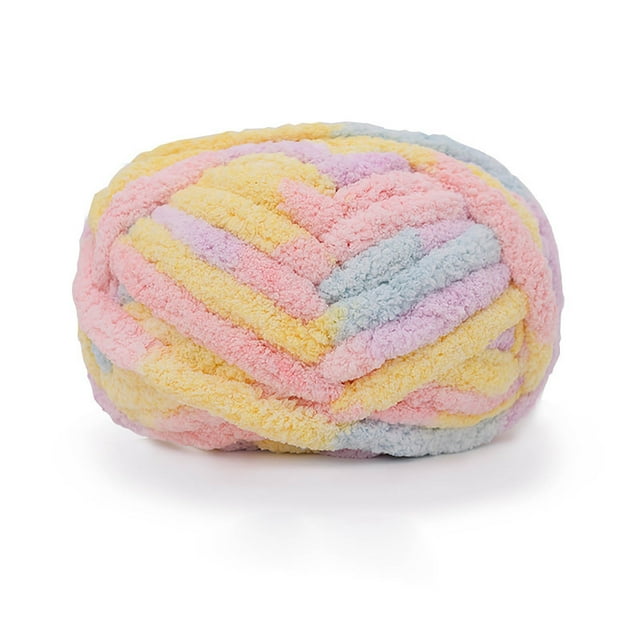 Finger Knitting Yarn Kit for Beginner DIY Craft Projects Soft Bulky Roving Blend Cord for Scarf Making
