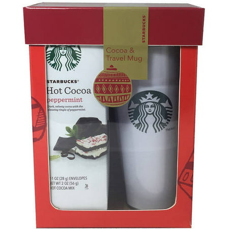 starbucks acrylic travel mug with cocoa gift set