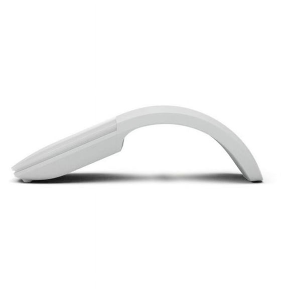 Portable Wireless Bluetooth Curved Touch Mouse Foldable Ultra-Thin Silent Ergonomic Computer Mouse for PC Laptops White