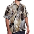 thumbnail image 2 of Cat Men's Casual Poplin Button Down Short Sleeve Hawaiian Beach Shirt, 2 of 6