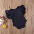 thumbnail image 6 of Bagilaanoe Newborn Baby Girl Boy Rompers Ruffle Short Sleeve Bodysuits 3M 6M 12M 18M Infant Casual One Piece Short Jumpsuit, 6 of 7