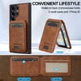 thumbnail image 5 of Allytechgroup Case for Samsung Galaxy S21 Ultra, 2 In 1 Wallet Stand Case with Detachable Card Holder Support Wireless Charging Shockproof Magnetic Back Cover for Samsung Galaxy S21 Ultra, Brown, 5 of 10