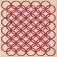thumbnail image 1 of Ahgly Company Machine Washable Indoor Square Transitional Crimson Red Area Rugs, 7' Square, 1 of 7