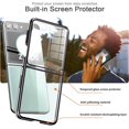 thumbnail image 3 of Case for Samsung Galaxy Z Flip 5 (2023) with Cover Screen Protector, Anti-Yellowing Transparent Thin Hard Phone Case for Galaxy Z Flip5 - Black Clear, 3 of 7