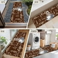 thumbnail image 6 of Coffee Cup Washable Area Rug&nbsp;2x6ft Cafe Retro Dark Brown Background Vintage Soft Rectangle&nbsp;Rugs for Living Room, Non Slip Carpet for Bedroom&nbsp;Entryway Dining Room, 6 of 9