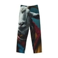 thumbnail image 2 of Vsdgher Surrealist Goat Print Mens Pajama Pants Sleep & Lounge Pants, PJ Bottoms With elastic waistb and Pockets, 2 of 5