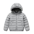 thumbnail image 7 of BXJX Boys Hooded Puffer Jackets, Full Zip Long Sleeve Warm Fall Winter Outerwear with Pockets Gray Size 14/16 T, 7 of 7