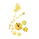 thumbnail image 3 of Reloj de pared acrílico personalizable con pegatinas silenciosas para decoración de pared, moderno. Oro, 3 of 9