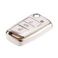 thumbnail image 1 of Funda para mando a distancia compatible con Volkswagen Golf 7 Polo 2G 6R 6C, TPU duradero, color blanco, 3 botones, protector de mando a distancia, 1 of 1