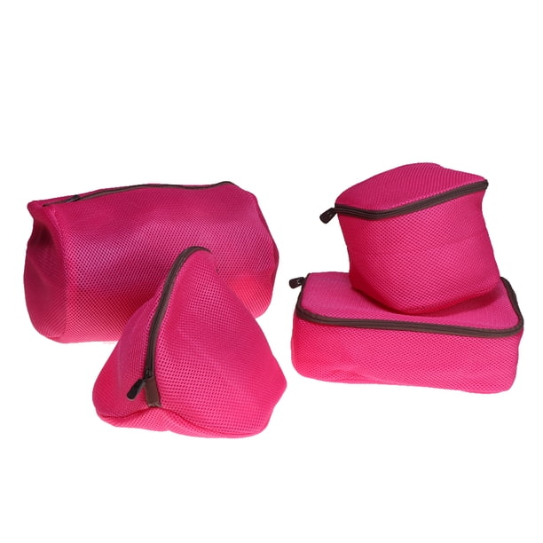 4pcs Del Lavadero Lencería Ropa Lavadora Conjunto de Bolsas Rose 4Pcs