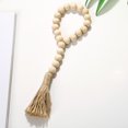 thumbnail image 3 of Guirnalda de cuentas de madera con borlas YONGSHENG decoración rústica de campo color Beige 1 ud, 3 of 5