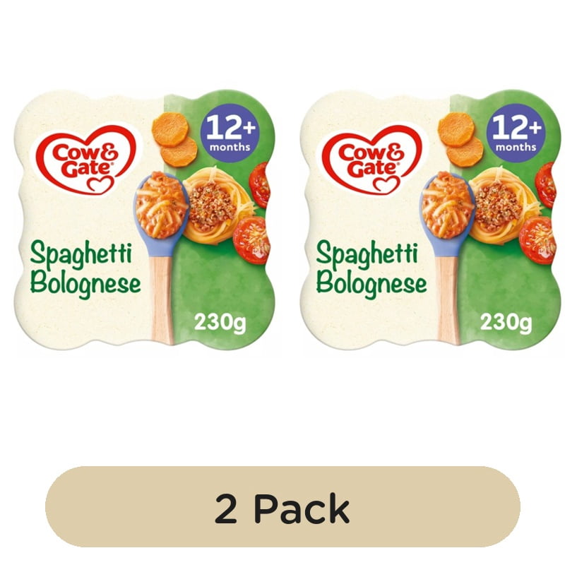 Cow & Gate Spaghetti Bolognese Baby Food Meal 12+ Months 230g, British Import (Pack of 2)