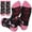 Black, variant on Bibifish Women’s Breast Cancer Awareness Socks Pink Ribbon Butterfly Graphic Crew Socks Soft Stretch Novelty Crew Socks