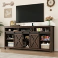 thumbnail image 6 of ANPOO Farmhouse TV Stand for 80 inch TVs, Rustic Entertainment Center TV Cabinet Stands with Power Outlets and LED lights, 6 of 8
