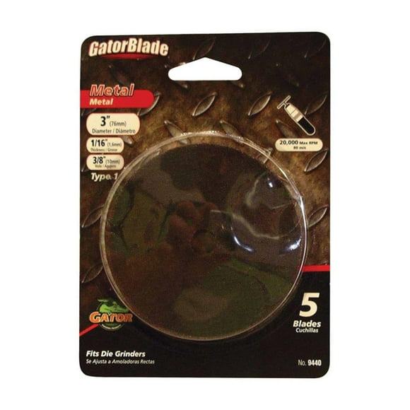 Cuchilla cortada Ali Industries 9440 Gator Grit de 7,6 cm