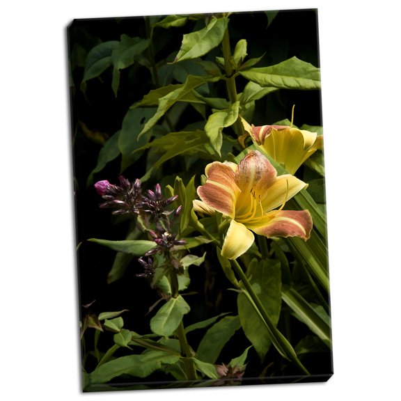 Gango Home Decor Pink & Yellow Lily by George Johnson (Ready to Hang); One 24x36in Hand-Stretched Canvas