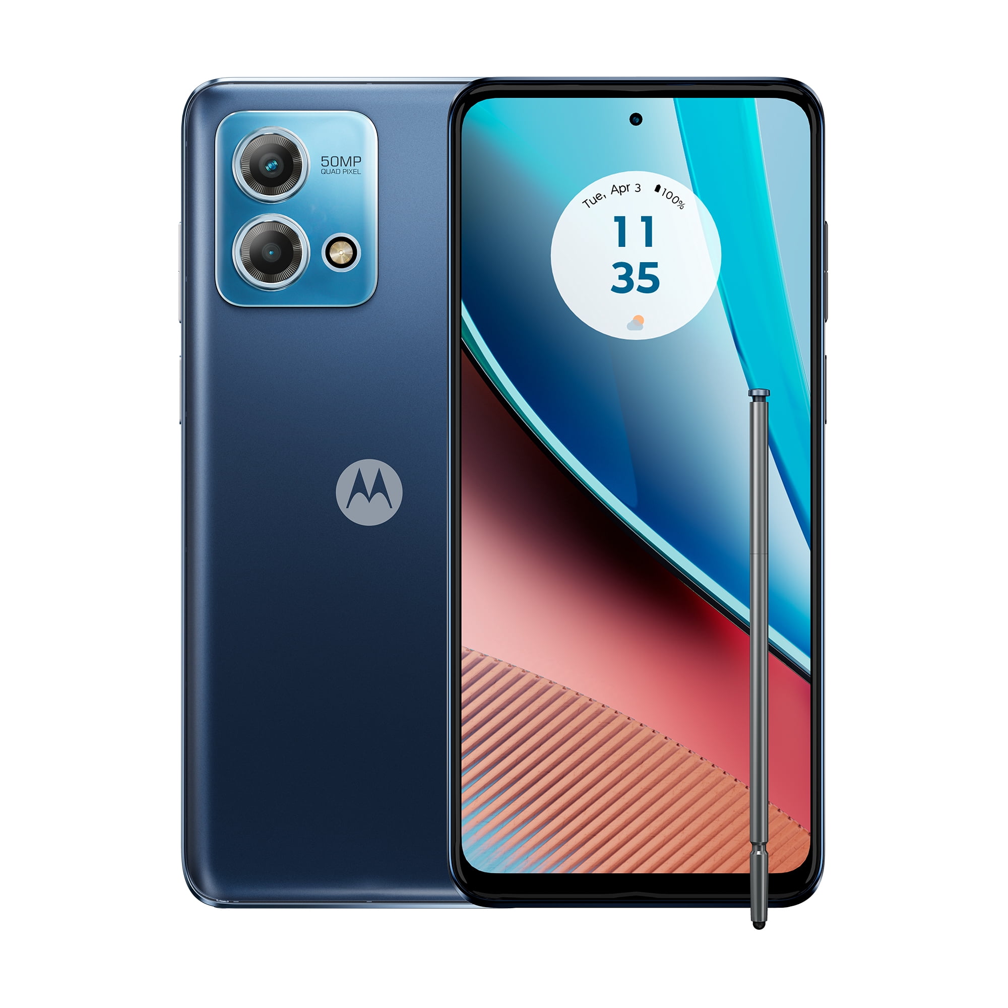 Straight Talk Motorola Moto G Stylus 4G (2023), 64GB, Blue - Prepaid Smartphone [Locked to Straight Talk]
